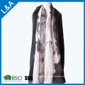 Intellectual Woman Black and White Pattern Scarf